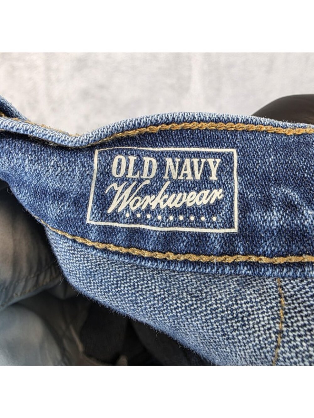 Old Navy Workwear Curvy Sky-Hi Straight Jeans Womens 8 Blue High Rise Utility - Picture 3 of 13